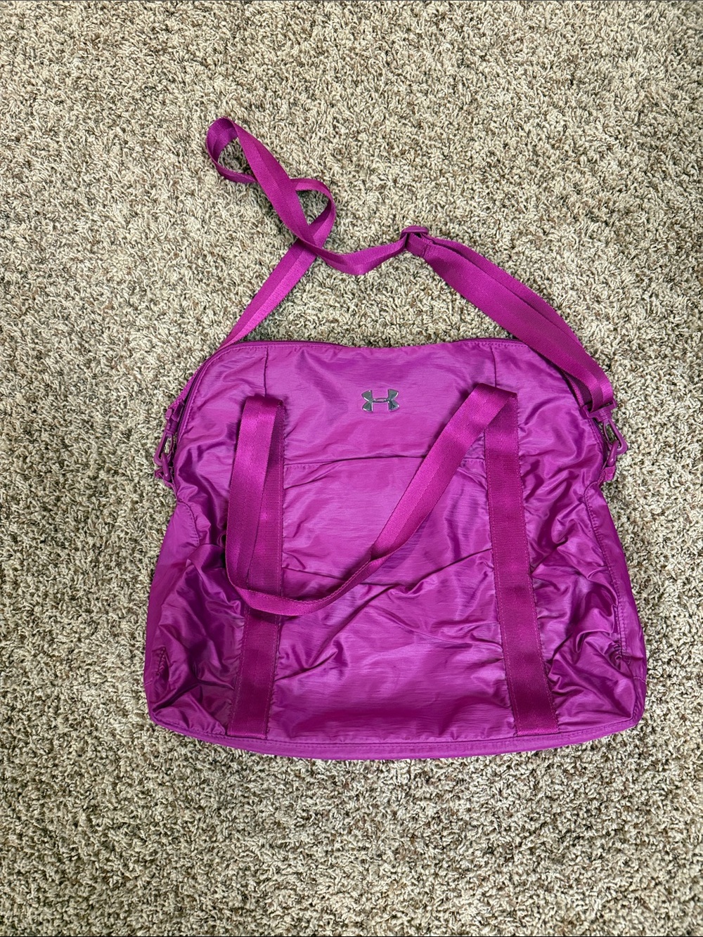 Under Armour Fuchsia Lightweight Tote with Crossbody Strap